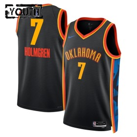Camiseta Niños Oklahoma City Thunder Chet Holmgren 2024-25 Nike City Edition Negro Swingman